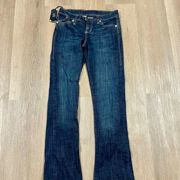 Rock & Republic Denim - Rock & Republic NEW Women's Size 4 Jeans BootCut Sequined Pockets DARK BLUE